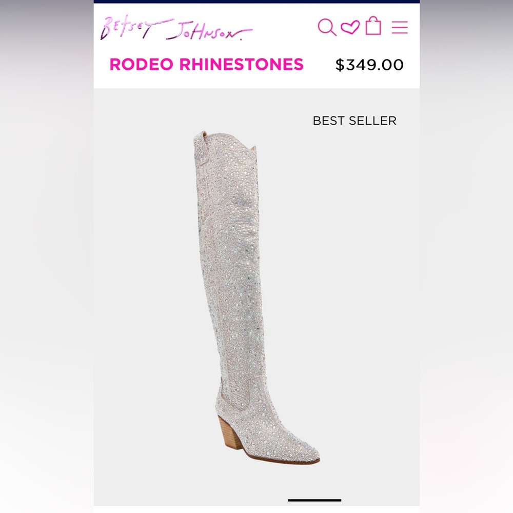 Betsey Johnson Silver Over the Knee Boots